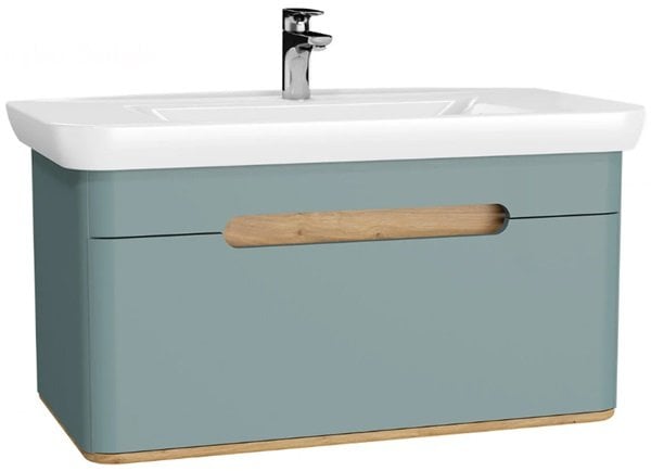 Vitra65875SentoLavaboDolabi100cmTekCekmeceliMatFiyordYesili.